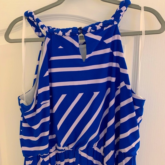 Royal blue and white stripped maxi dress - Picture 6 of 6